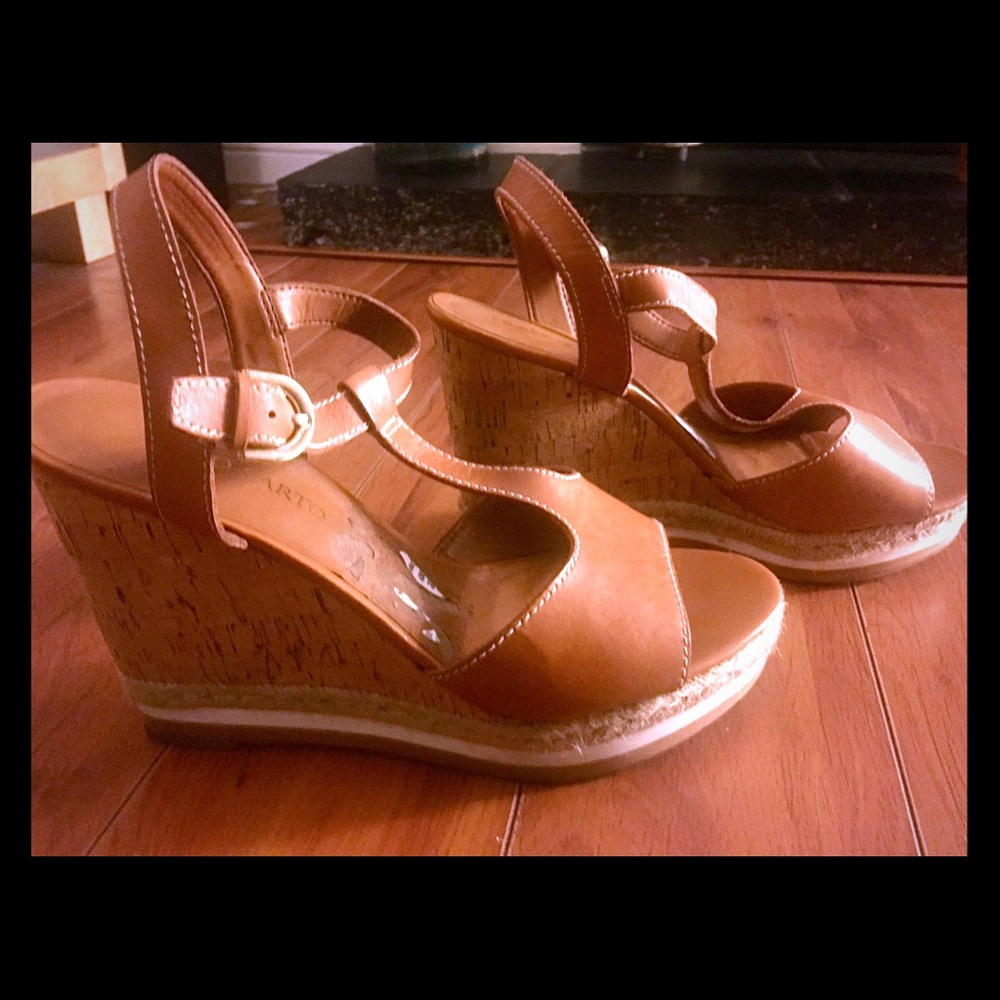 Franco Sarto Leather wedges