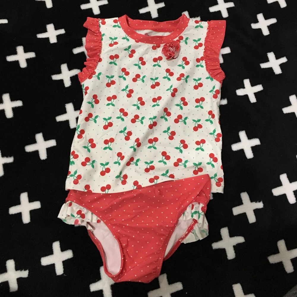 Cherry dot swim suit