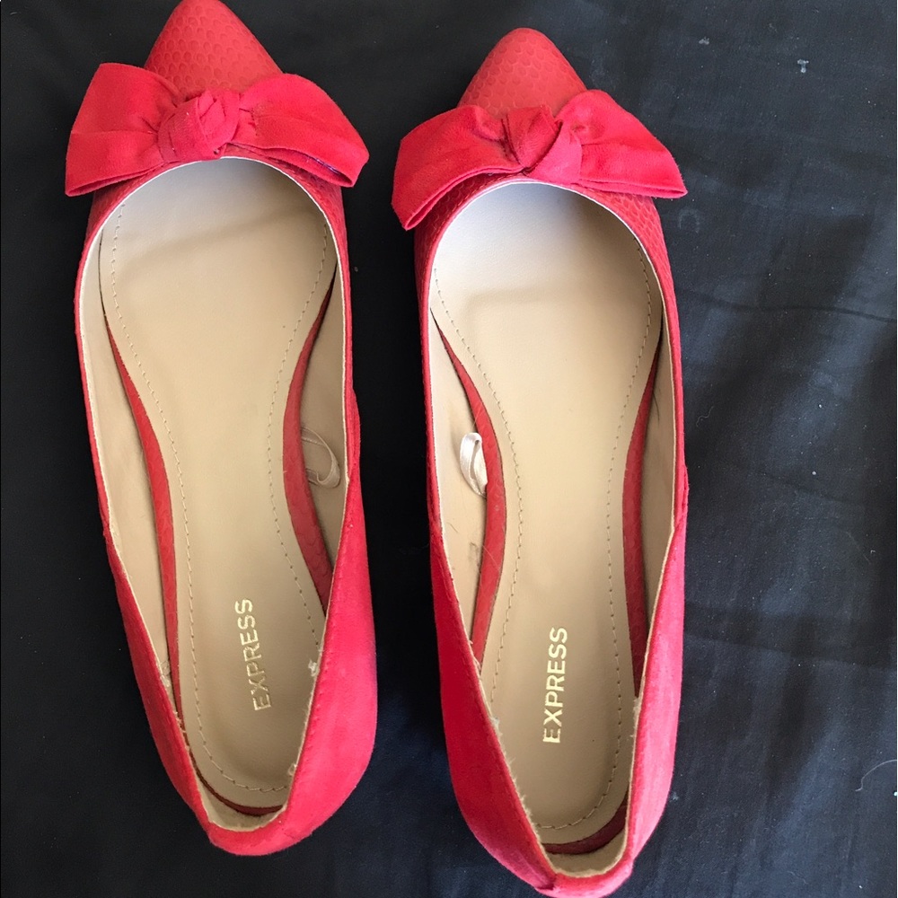Express red flats , size 8