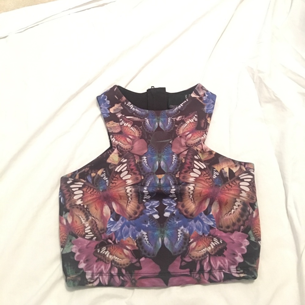 Asos Tall butterfly crop top