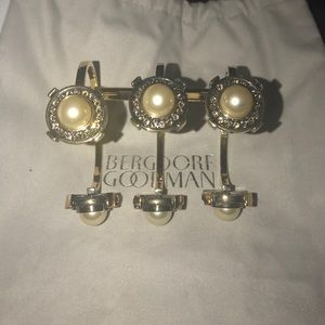 Alexander McQueen white military faux pearl Cuff