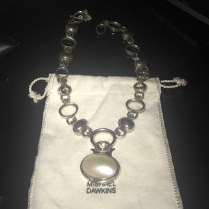 Micheal Dawkins Ster silver-pearls, topaz, kyanite