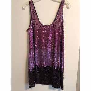 Ombré purple sequin dress