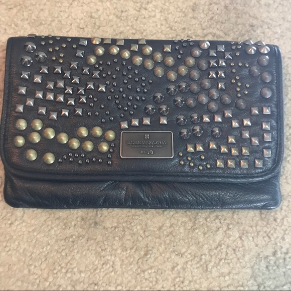 BCBG NWT LEATHER STUDDED CLUTCH - Picture 2 of 4