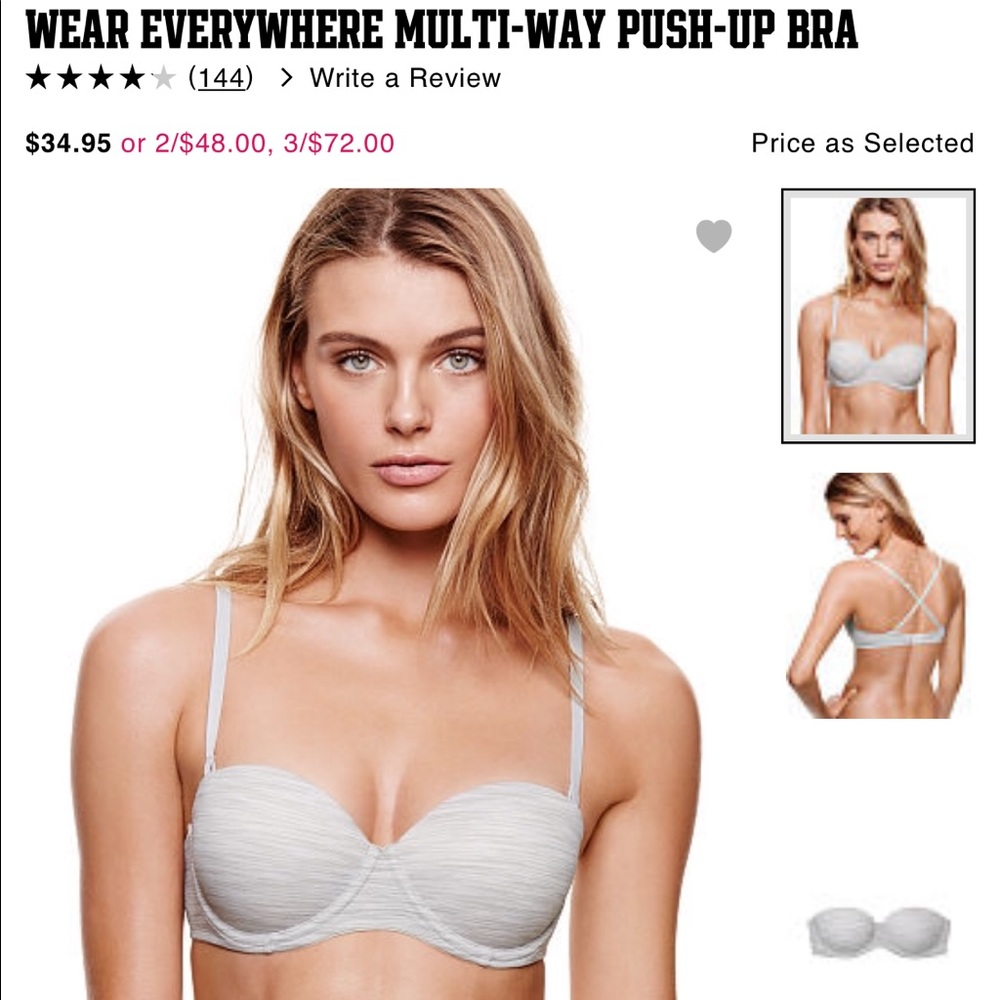 VS PINK WEAR EVERYWHERE MULTIWAY BRA