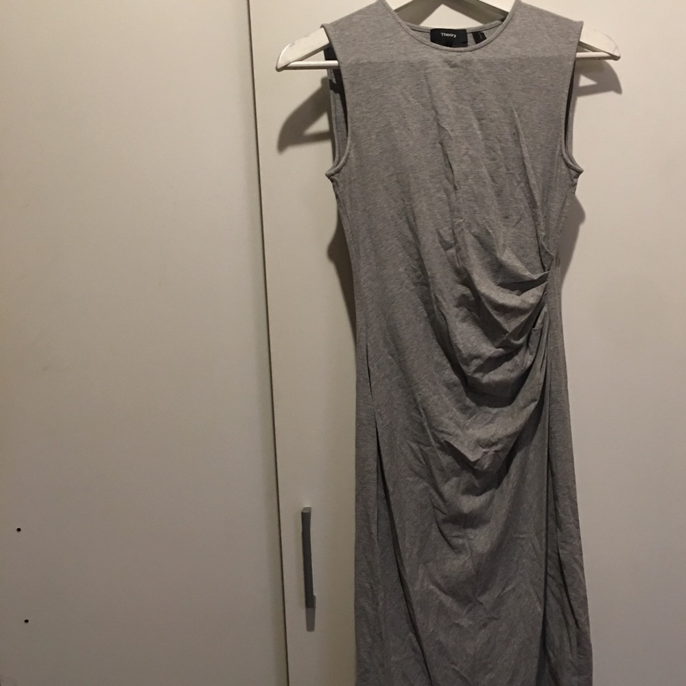 Gray draped Theory dress