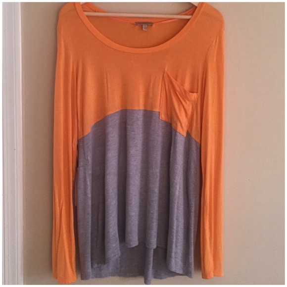 Anthropologie Bordeaux color block top M - Picture 2 of 4