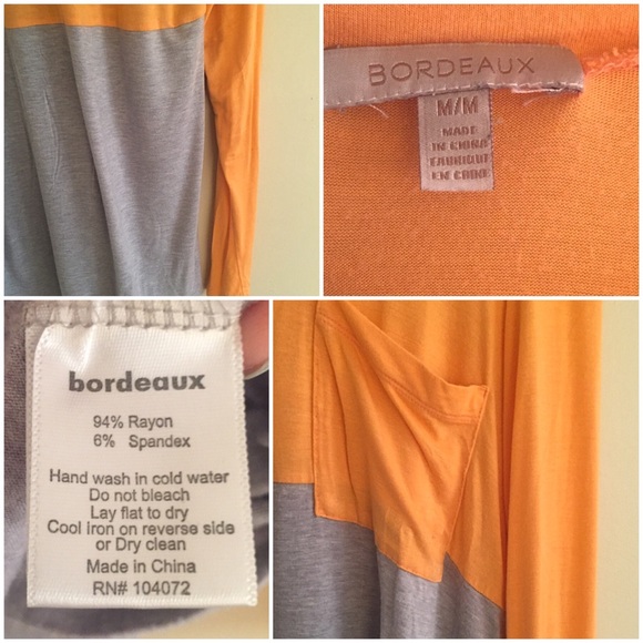 Anthropologie Bordeaux color block top M - Picture 4 of 4