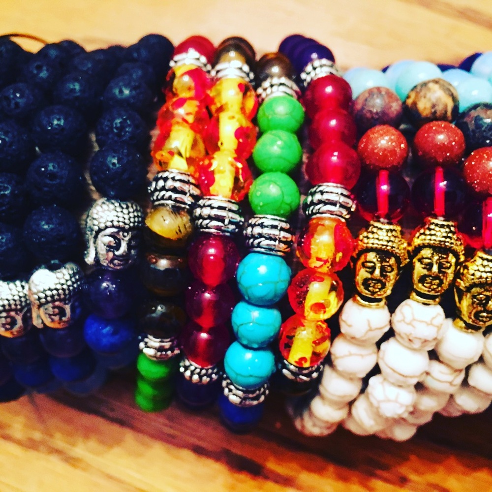 Chakra and Buddha bracelets