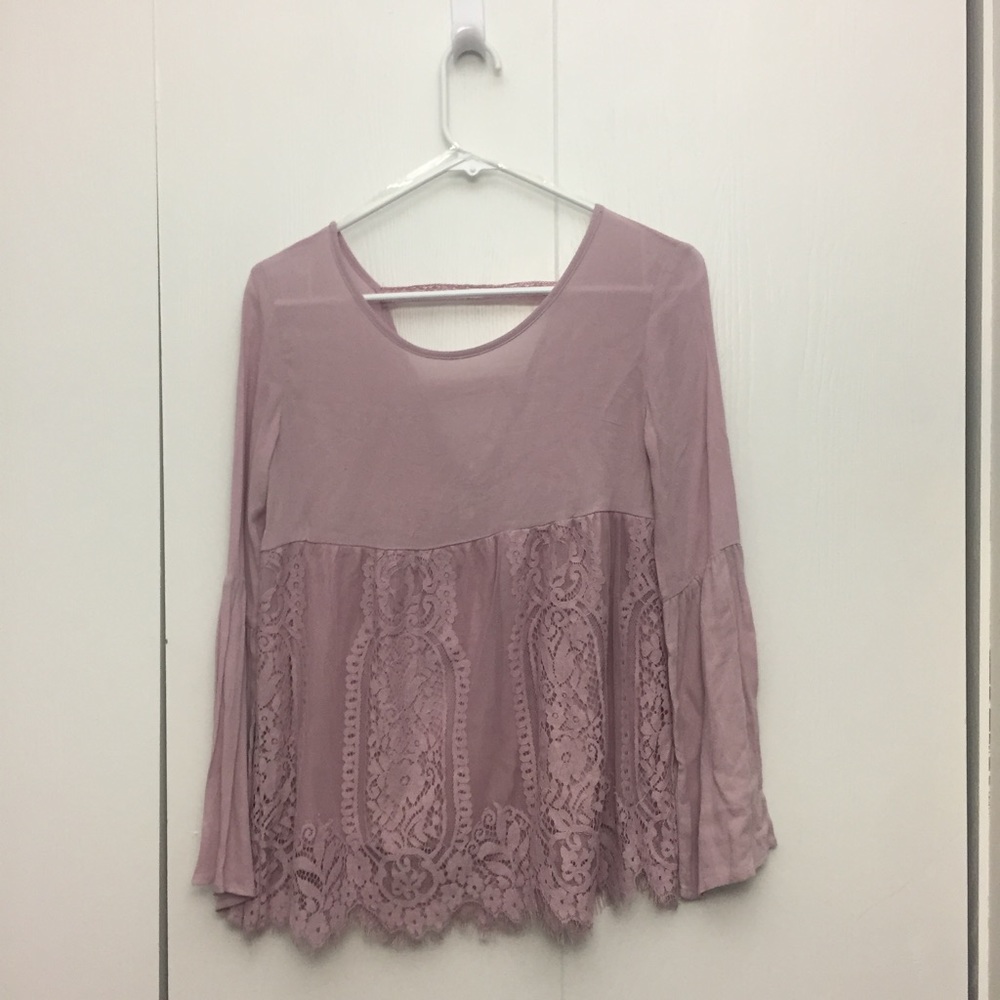 Blush long sleeve shirt