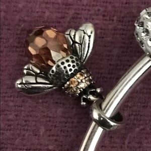 Auth. Bumblebee sterling silver charm