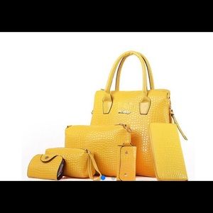 Crocodile handbag 6pc set