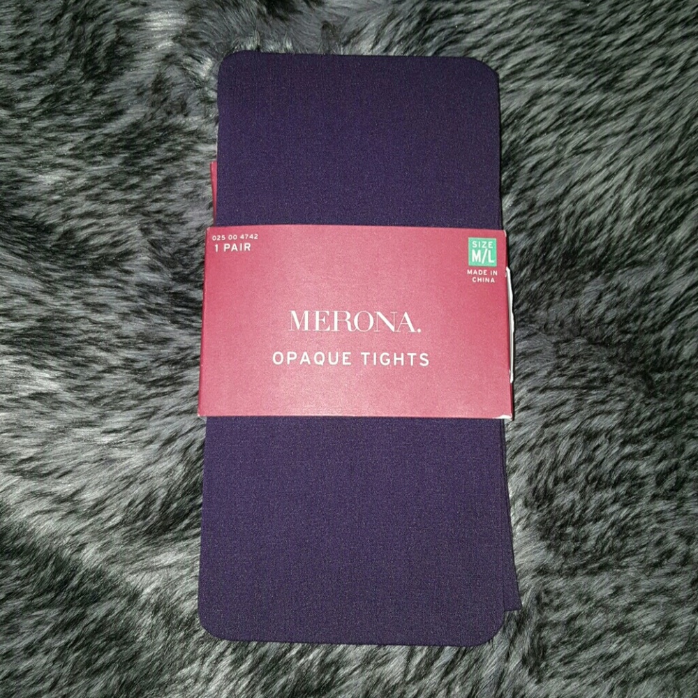 Purple opaque tights NWT