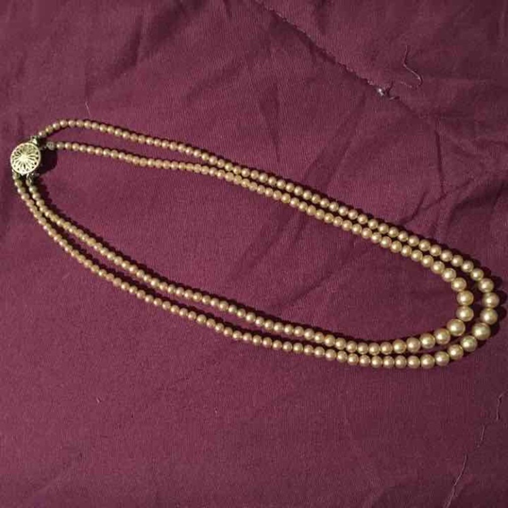 1955 vintage pearl layered choker