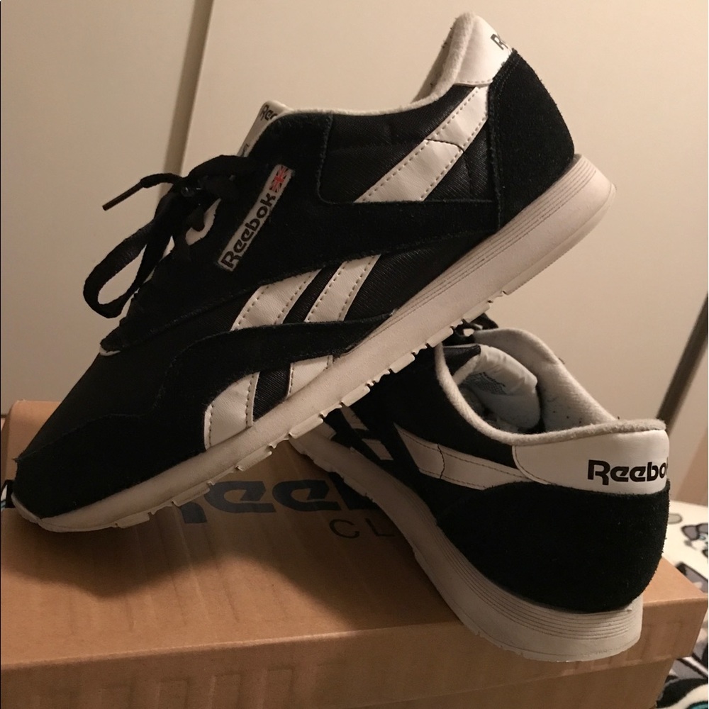 Reebok classic black and white