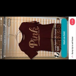 Large Sequin VS cheetah shirt $20