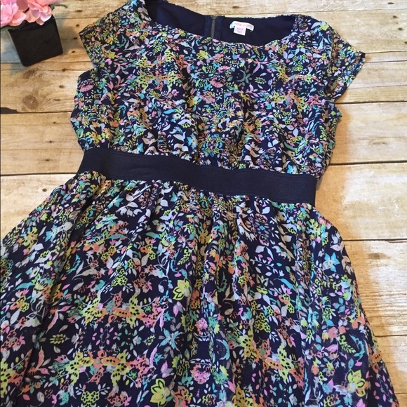 navy floral dress - Picture 2 of 6