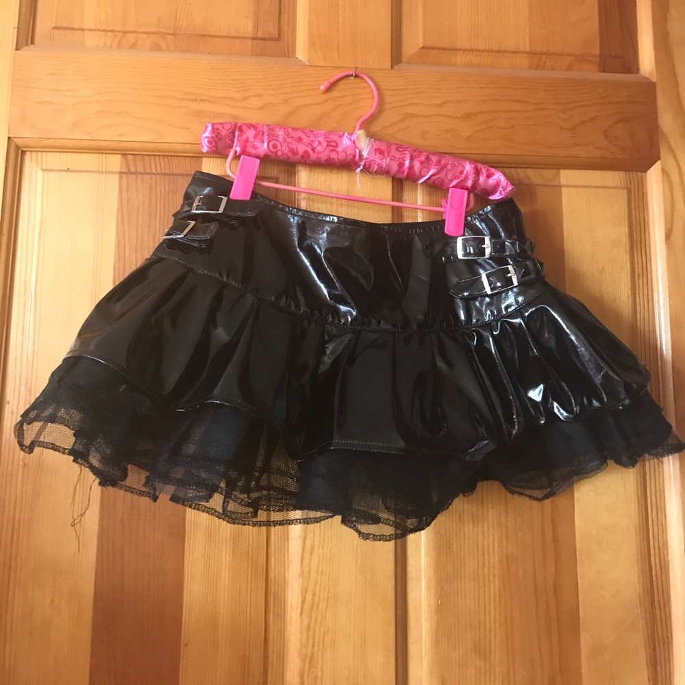 Cyber Goth Sexy PVC Hell Bunny Skirt