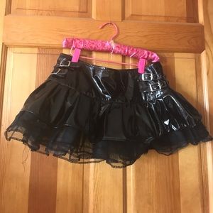 Cyber Goth Sexy PVC Hell Bunny Skirt