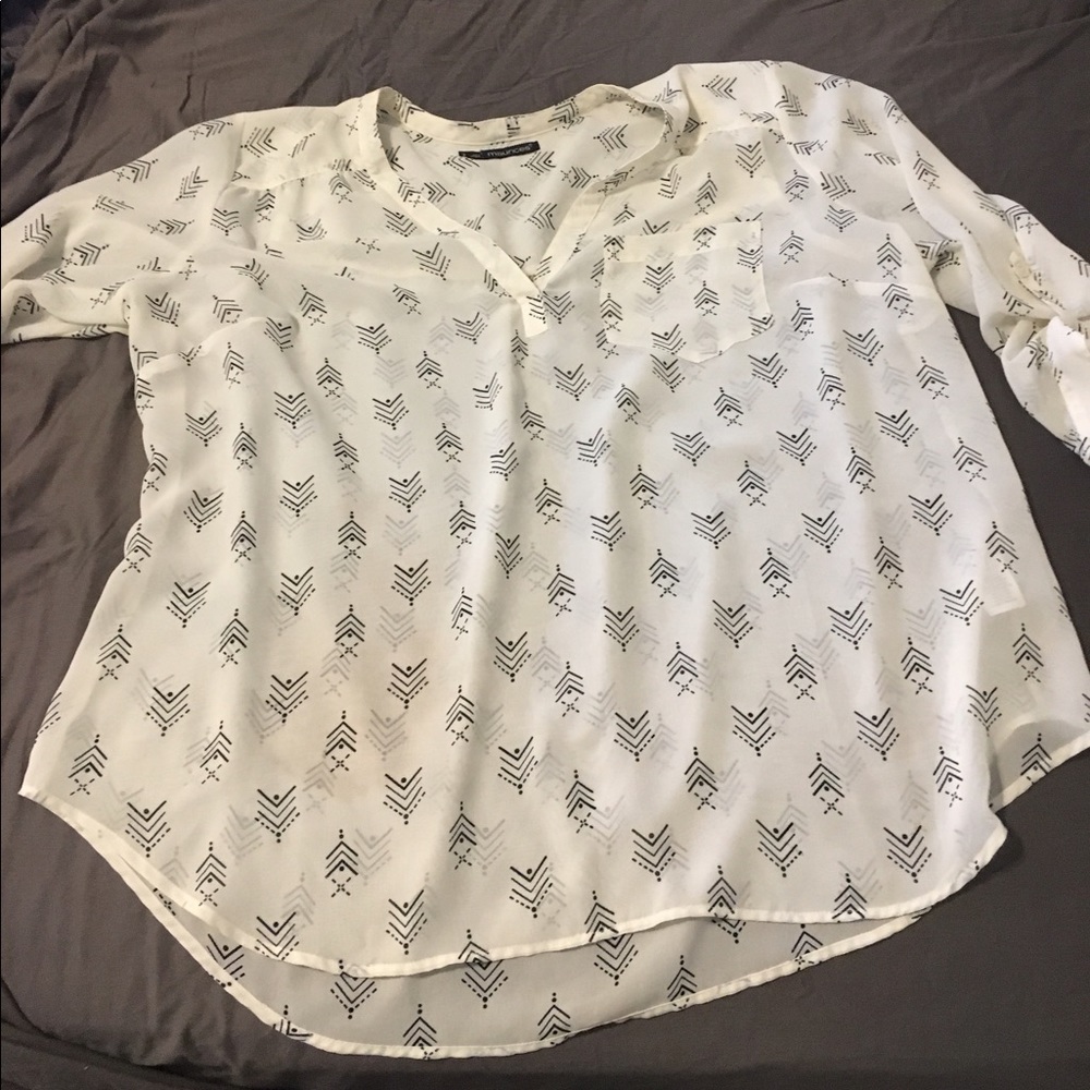 Maurices Sheer White Blouse