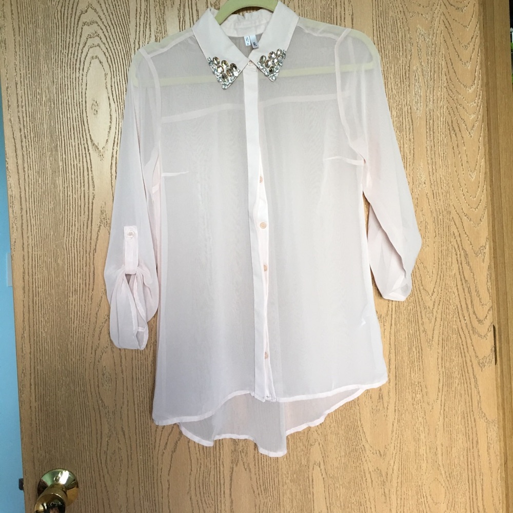 Maurice's Button Up Sheer Top