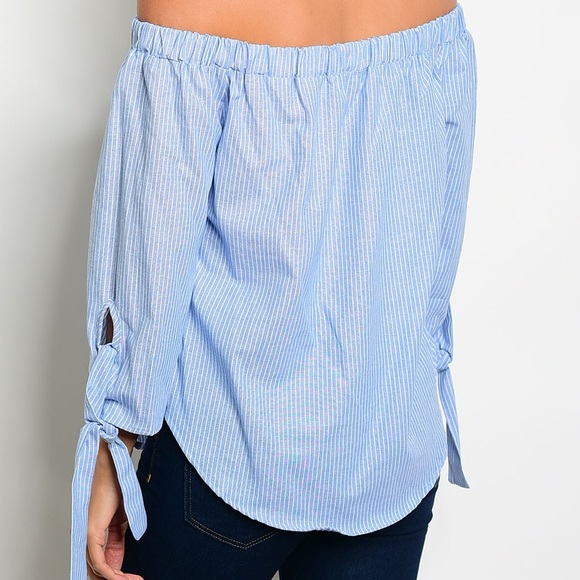 SOLD OUT! Blue Pinstripe Top - Picture 5 of 5