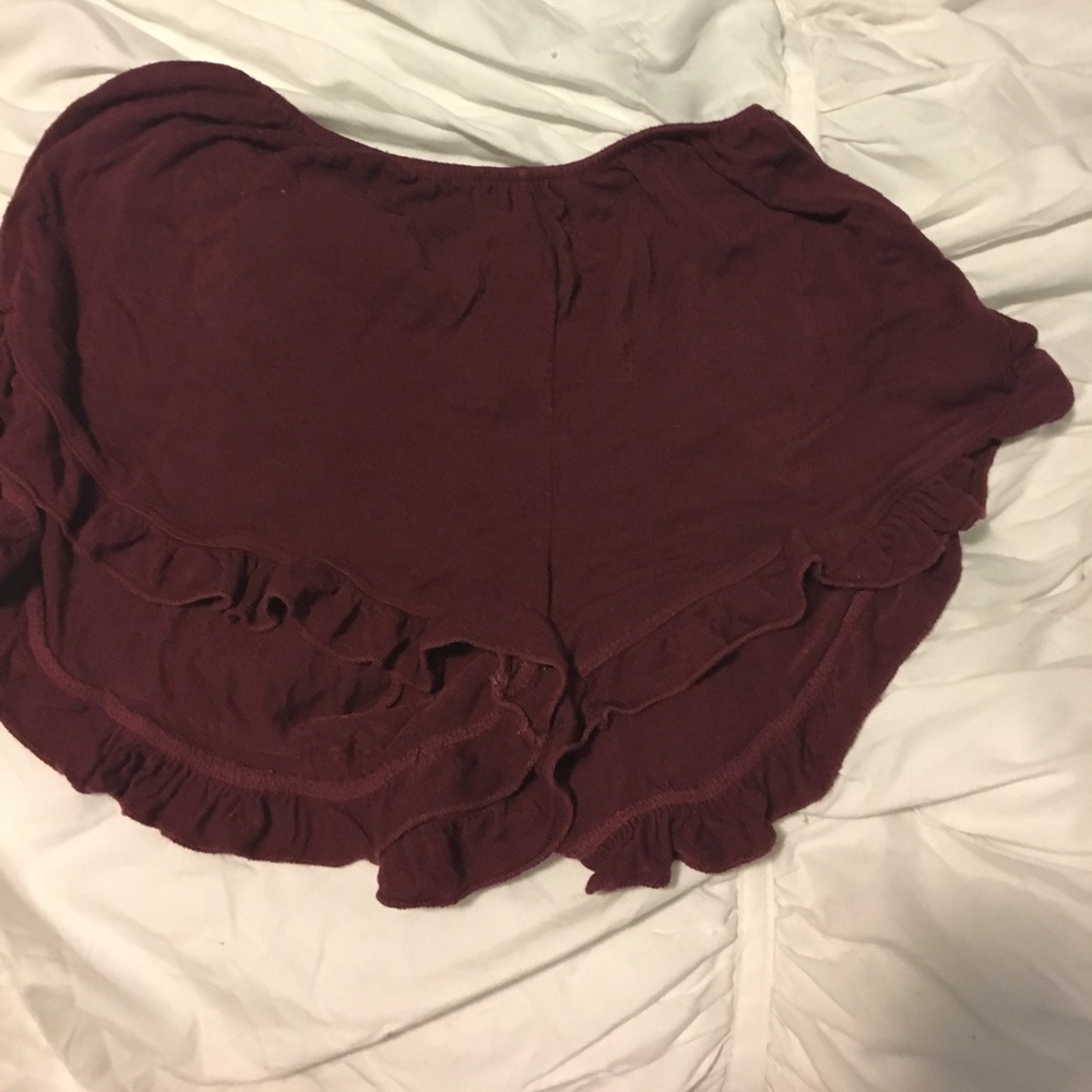 Brandy Melville maroon soft shorts