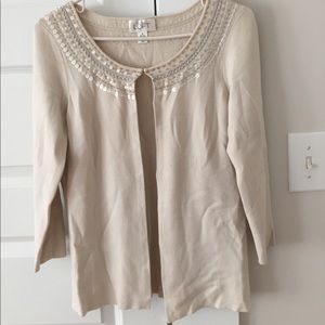 Ann Taylor Loft Sequin (3/4 sleeve) Cardigan