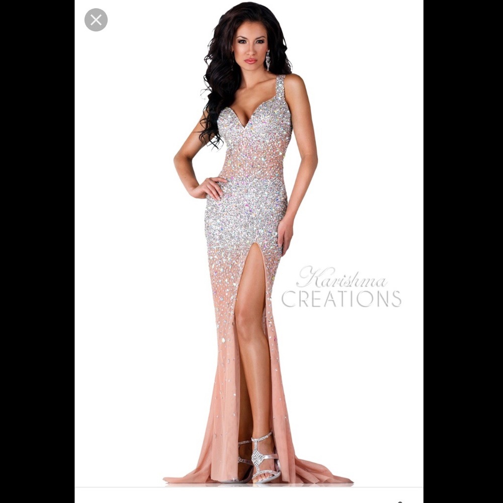 Beautiful sequin gown pageant prom 2