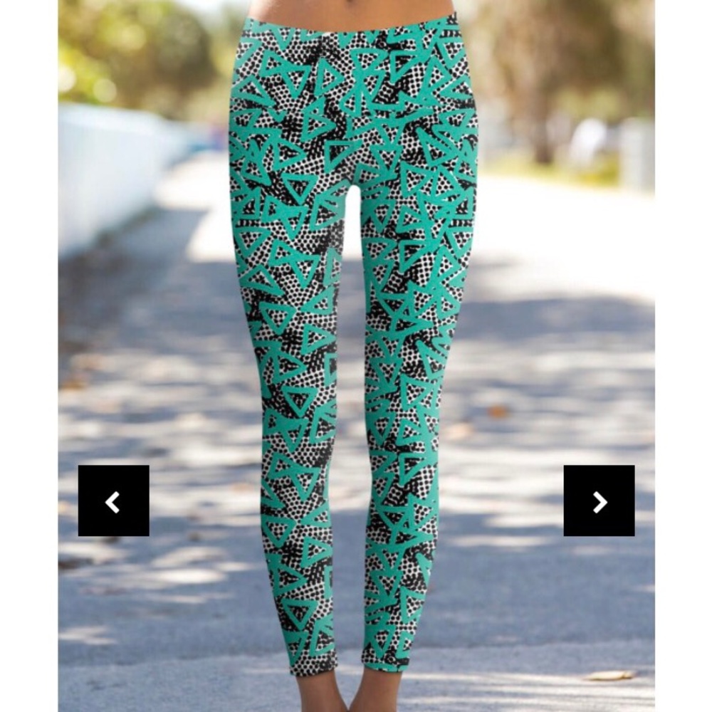 Om Shanti Yoga Pants-Retro Triangles