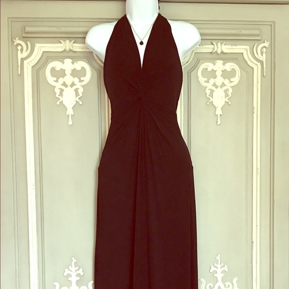 BCBG Max Azria Black Halter Gown - Picture 2 of 8