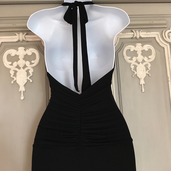 BCBG Max Azria Black Halter Gown - Picture 5 of 8