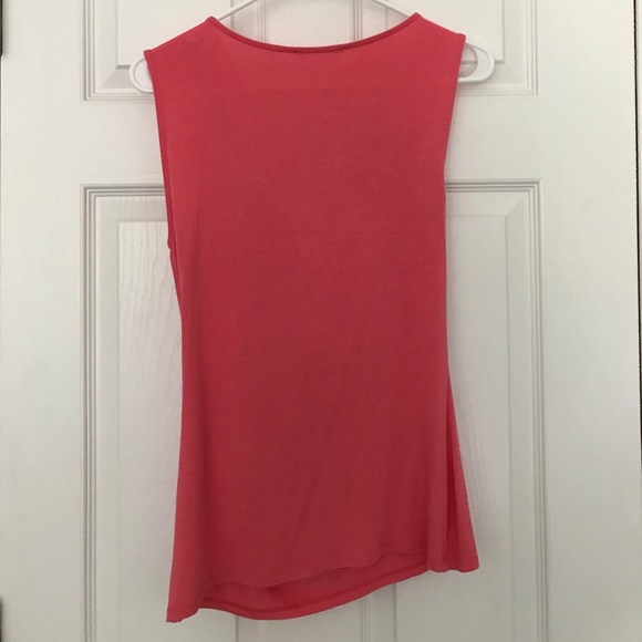 Pink asymmetrical T tahari blouse - Picture 4 of 5