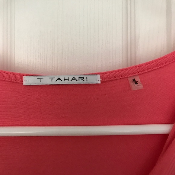 Pink asymmetrical T tahari blouse - Picture 5 of 5
