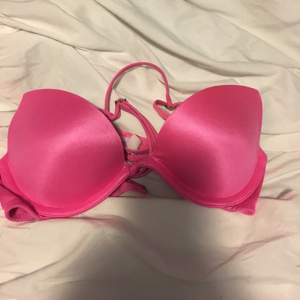 PINK, pink push up bra