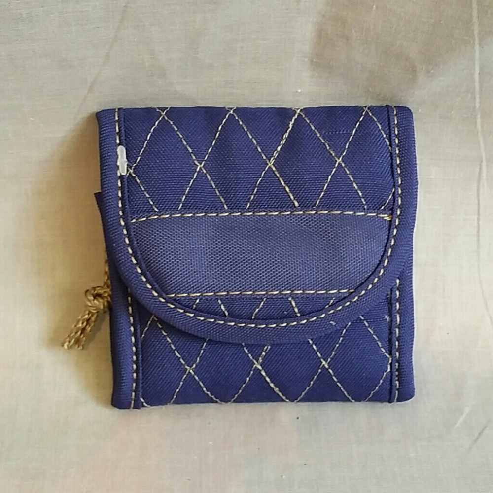 Women's Wallet Blue Canvas NEW 4.5"x4.5"