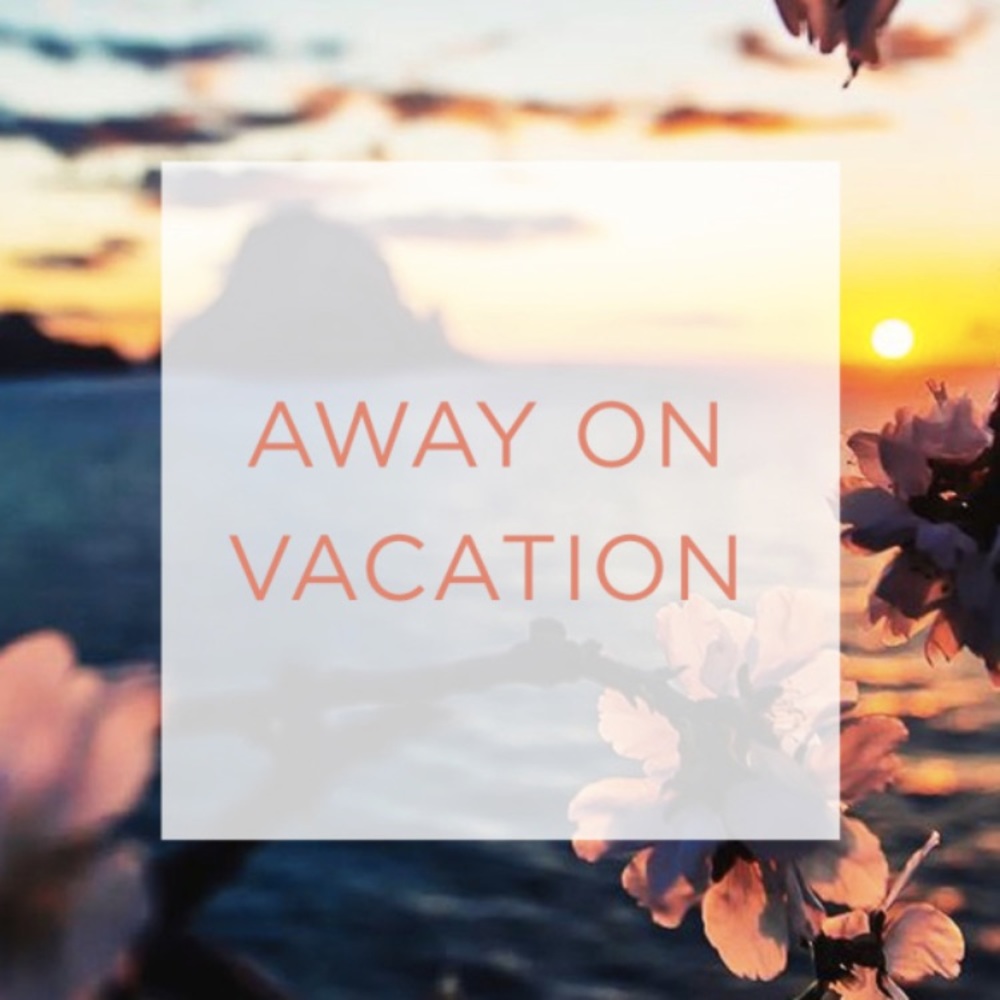 Hi Loves! On vacation till 6/19/17 🌞