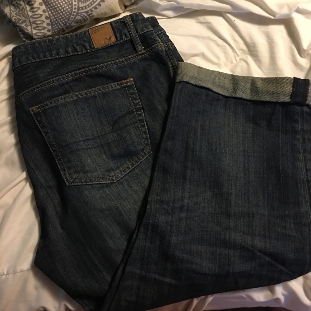 American eagle boyfit capris