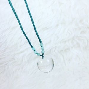 Handmade Glass Ball Braided Necklace