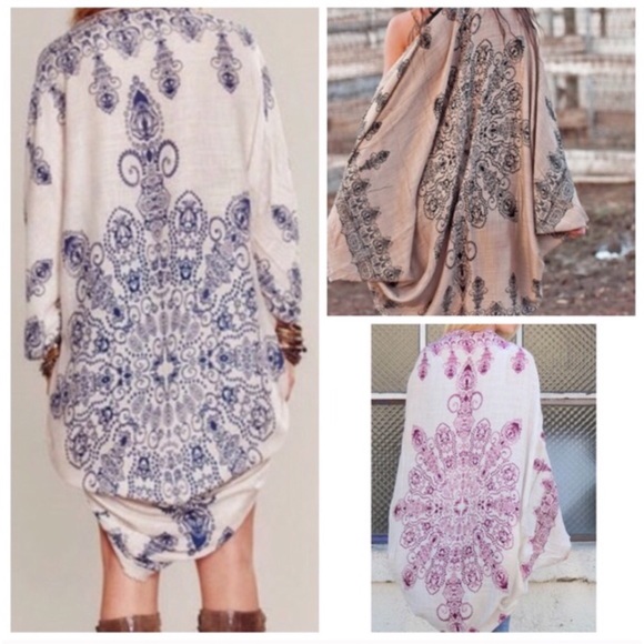 Boho Mandala Henna Blue Mandala One Size - Picture 2 of 2