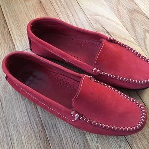 Kletoon Red Suede Loafers Sz7 Made in Italy