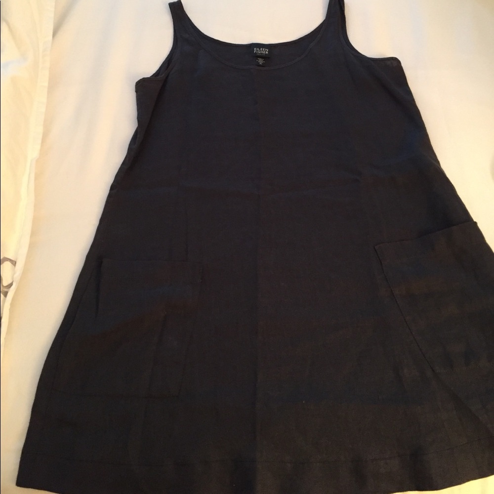 Eileen Fisher charcoal grey tunic top