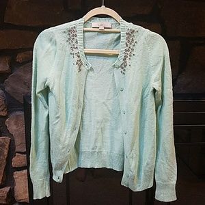 LOFT Dazzling Mint Cardigan