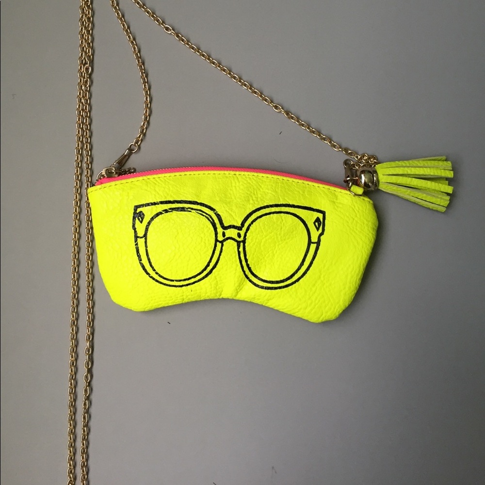 Fun lime green leather bag