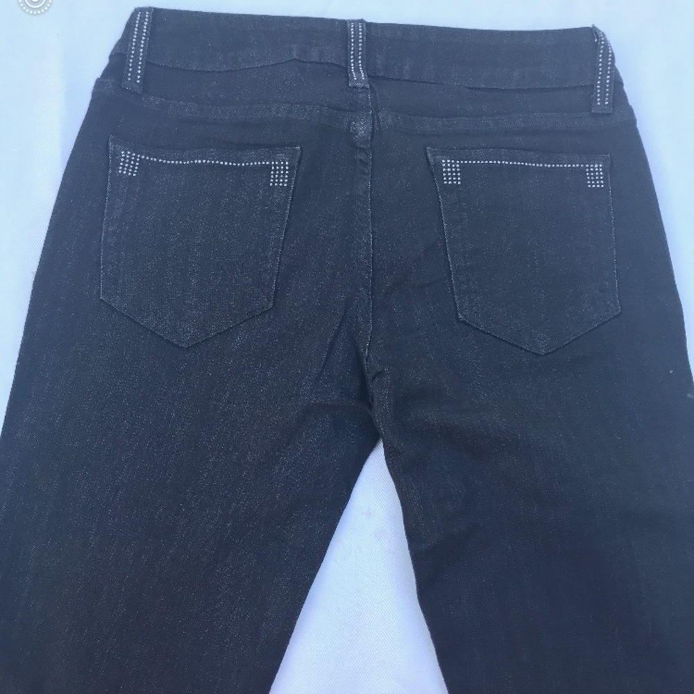 Black /gray jeans with beaded edges
