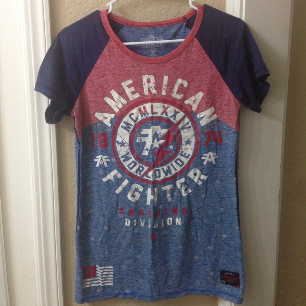 American Fighter Red White & Blue shirt