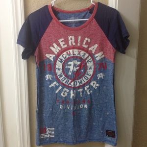 American Fighter Red White & Blue shirt