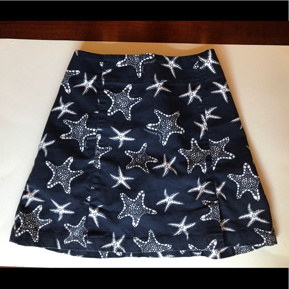 Vineyard Vines Skirt Size 2/4, Small, Navy Print
