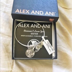 NWT Alex and Ani silver sister bracelet