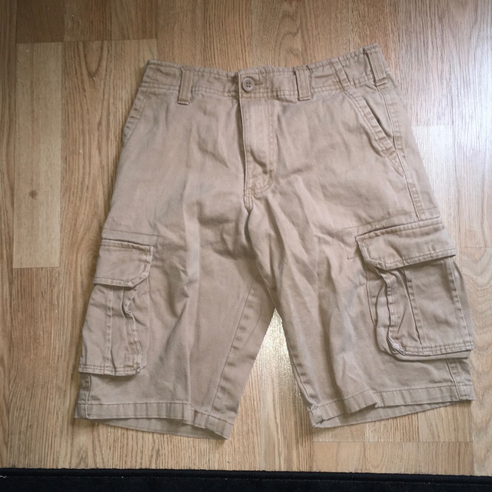 Boys Light Brown Cargo Shorts.
